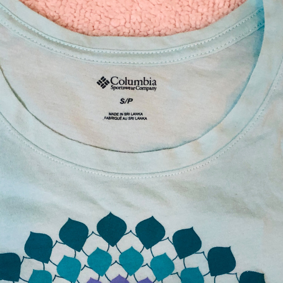 Columbia T Shirt Peacock Feather Design Size S - Picture 4 of 5